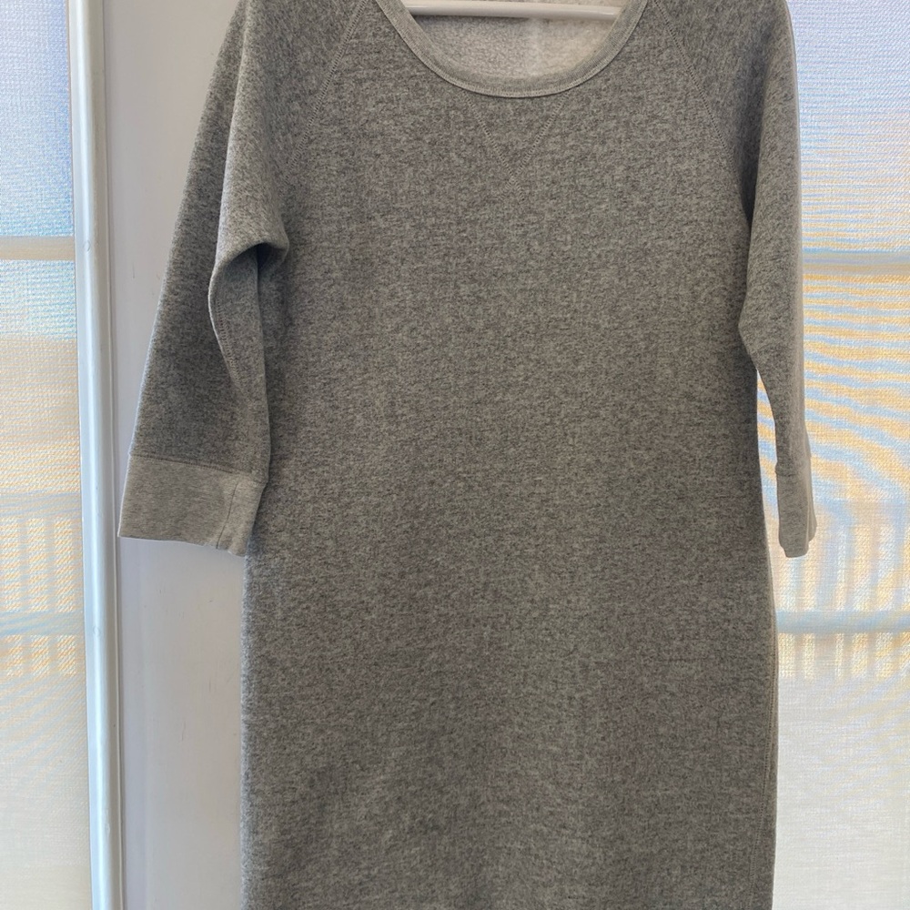 J.Crew Gray 3/4 Sleeve Sweatshirt Dress Size XS